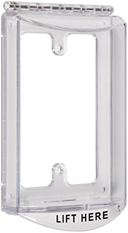 Safety Technology International, Inc. STI-6519 Single-Gang Hinged Clear Protective Polycarbonate Cover Multipurpose with Mounting Plate