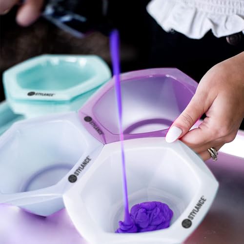 STYLANCE Conjunto de tigelas multicoloridas e coloridas, tigelas de mistura de cor de cabelo, alveja