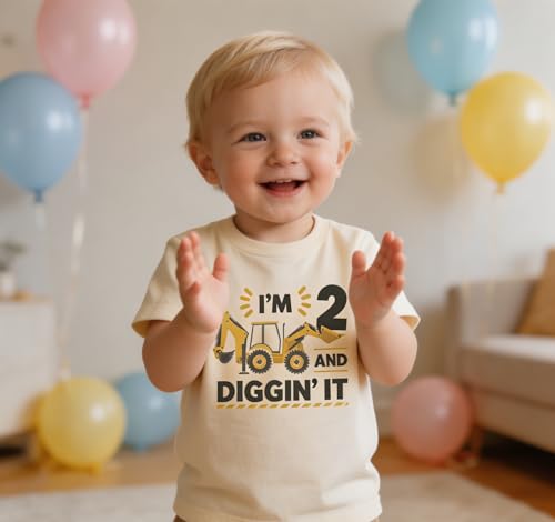 Image of Toddler Boys Girls 2nd Birthday Shirt Outfit for Kids Two Years Old Birthday Gift for Party Short Sleeve Tshirt