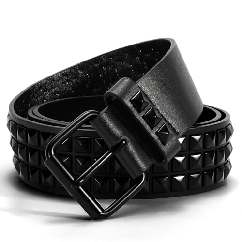 Image of Studded Belt for Women and Men Goth Metal Punk Belt Scene Style Cool Belts for Jeans
