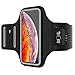 Produktbild MoKo Cellphone Armband, Water Resistant Workout Running Armband Case Key Holder Reflective Strip Fit iPhone 11/11 Pro/11 Pro Max/X/Xr/Xs/Xs Max, Samsung Galaxy S9 Plus, Devices Up to 6.5", Black