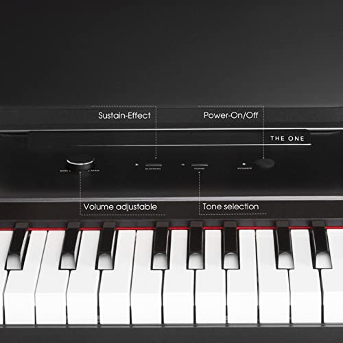 The One Smart Piano Keyboard With Lighted Keys, Electronic Piano 61 Keys, Electronic Midi Keyboard, Home Digital Music Keyboard, Teaching Portable Keyboard Piano, Onyx Black #TOP2