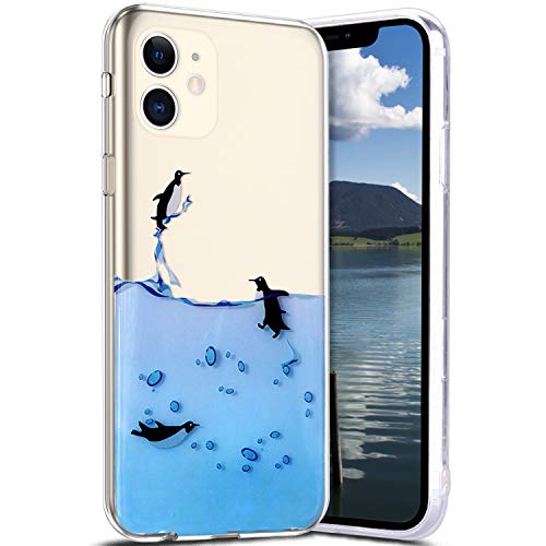 Robinsoni Case Compatible with iPhone 11 Phone Case Transparent Crystal See Through Phone Case Elastic Glossy Gel Rubber Cover Clarity Ultra Thin Cover Soft TPU Silicone Phone Case for iPhone 11