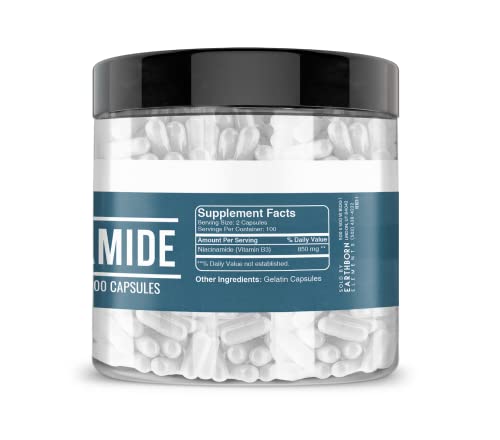 Earthborn Elements Niacinamide (Vitamin B3), Capsules, No Magnesium Fillers, No Flush #TOP3