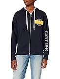 Hoodie mit normalen Schnitt GANT Damen D1. Nautical Zip Hoodie Kapuzenpullover, Evening Blue, XL