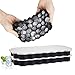 Produktbild Eiswürfelform 2er Pack, Besvic 37-Fach Eiswürfelform Silikon Mit Deckel BPA Frei Eiswürfel Eiswürfelbehälter Stapelbar Ice Cube Tray für Bier Whisky Cocktails Saft