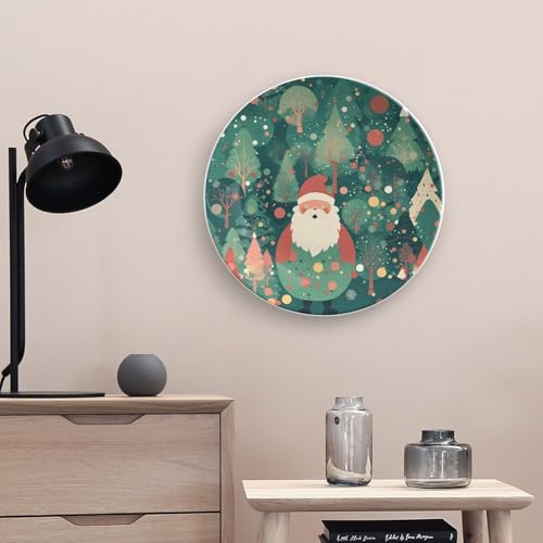Placa decorativa de cerámica con soporte de exhibición para decoración de pared 6