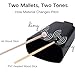 Homelavie Cowbell Instrument for Drum Set Steel Cow Bell with 2 Stick & 2 Acoustic Pad Percussion Instruments for Adults Noise Makers for Sporting Events (6inch)