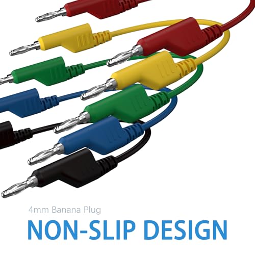Image of 1000V 5PCS Double-Ended Multimeter Test Leads, 5 Colors multimeter Leads kit