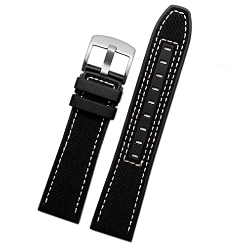 Correa de reloj de goma de lona de 22 mm para hombre Tissot Series