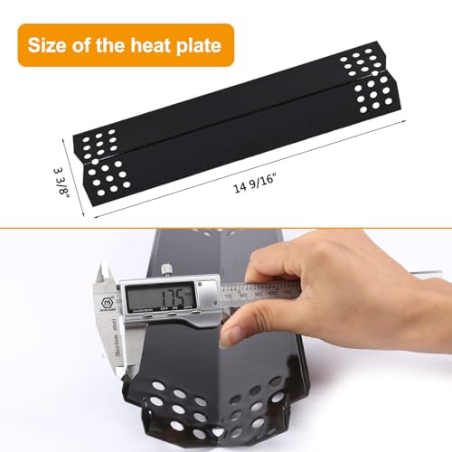 Hisencn Grill Replacement Parts for Expert 720-0789H 4 Burner Gas Grill Stainless Steel Burner Tube and Porcelain Steel Heat Shield Heat Tent Plates Repair Kit for Walmart Expert 720-0789H (4-Pack) - Thumbnail 3