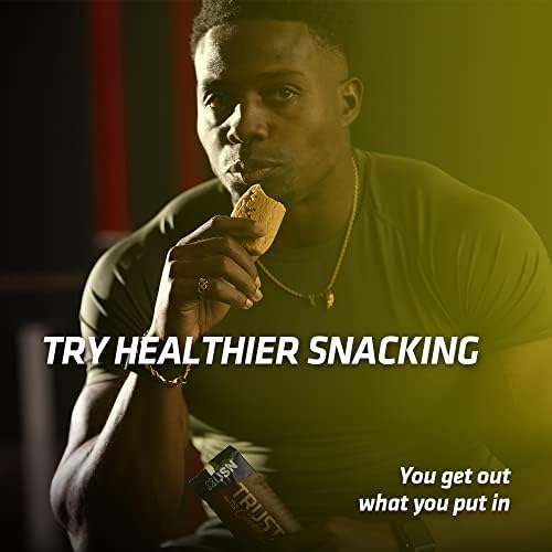 USN Trust Caramel Biscuit Cookie Bar: High Protein Bars, Perfect On-the-Go and Post-Workout Protein Snacks (12 x 60g Bars per Pack), Red/Blue