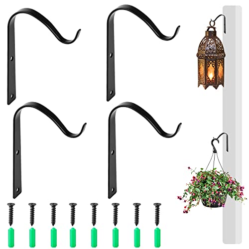SUPRROW 4 Stück Pflanzenhalterung Eisen Wandhake, Garten Wandhaken Outdoor...