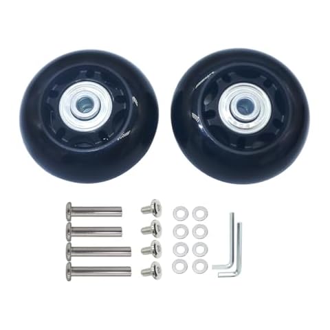 Mute Wear-resistant Outer Diameter 2.36 inches Luggage Suitcase Replacement Wheels Kit Inline Outdoor Skate Replacement Wheels (2.36 in x 0.94 in) Cover