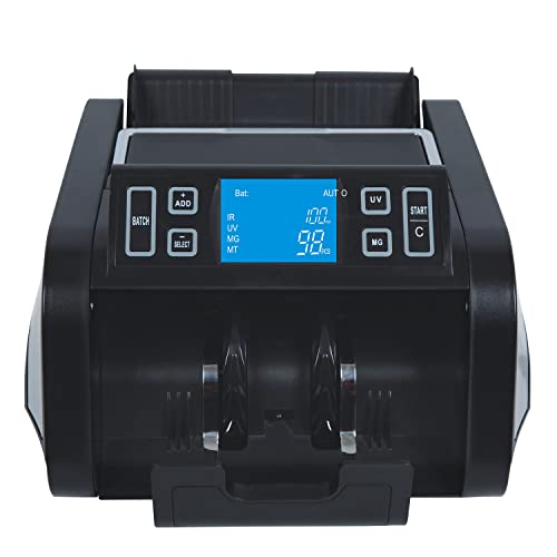 Usa Money Counter Machine With Value Count, Led Display Cash Counter Machine, Add And Batch Modes, Uv/Mg/Ir Counterfeit Detection Bill Counter, 1300 Bills/Min Speed #TOP1
