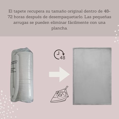 Miniatura 5 de Colchoneta Manta Juegos Bebe 200x150x2,5cm, Confeti Tapete Infantil Con Memory Foam Manta De Juegos Bebe Antideslizante, Tatami Bebe, Suelos Infantiles