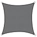 Cool Area Toldo Vela de Sombra Cuadrado 4 x 4 Metros, Impermeable Protección UV para Patio Exteriores Jardín, Color Gris
