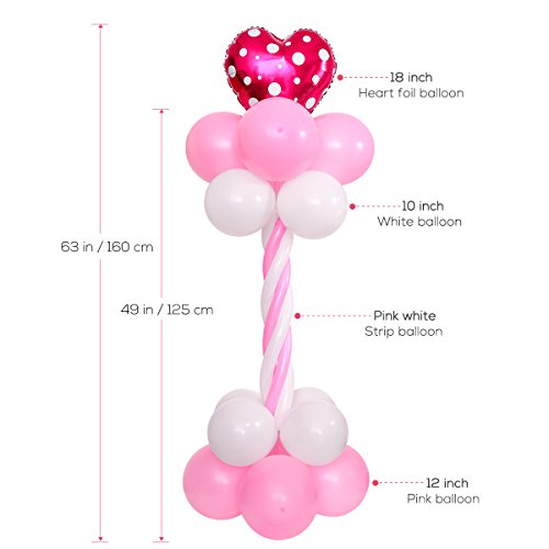 NUOLUX Balloon Column Stand Base and Pole Balloon Arch Kit for Birthday Party Wedding Decorations (2sets)