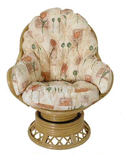 Gilda Replacement Cane Furniture WRAP ROUND SWIVEL - CUSHIONS ONLY Wicker Rattan Conservatory (Bamboo Natural)