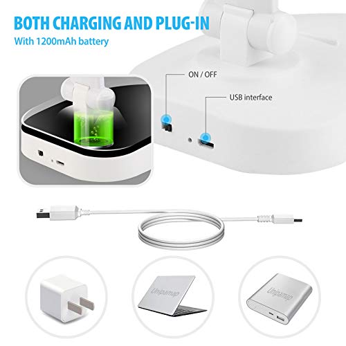 Unipampa LED bureaulamp oogverzorging touch sensitive touch control desktop licht 5 kleurtemperatuur met 5 helderheidsniveaus dimbare leeslamp voor slaapkamer, kantoor, studie (roze) - Afbeelding 5