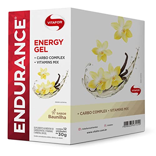 Endurance Energy Gel (360g - 12 Saches) - Baunilha - VitaFor, VitaFor