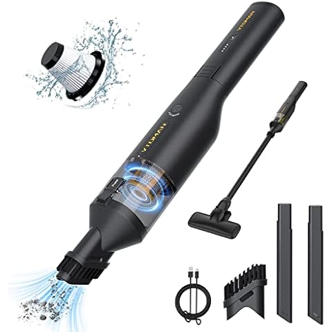 VTOMAN ToolCore V22 Car Vacuum Cleaner Cordless, 22000Pa Strong Auto Vacuum High Power, Rechargeable Handheld Vacuum, Portable Small Mini Hand Vacuum for Car,Home, with PD30W Type-C Fast Charging Cover