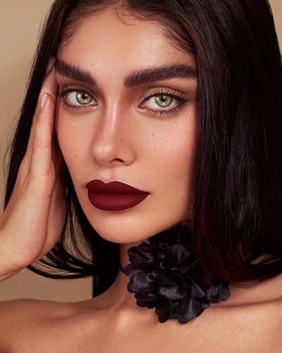 Image of MAKI YIKA Dark Red Lipstick Matte for Women Long Lasting Lipsticks