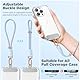 SURPHY Leder Handy Handschlaufe Universal, Verstellbares Handykette Kurz Handyband Schlüsselband lanyard Handyanhänger Trageband für AirPods Handyhülle Schlüssel Karteninhaber, Blau