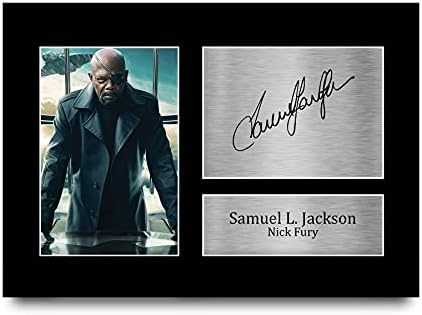 HWC Trading Samuel L. Jackson Gift Signed A4 Printed Autograph Nick Fury The Avengers Gifts Print Photo Picture Display