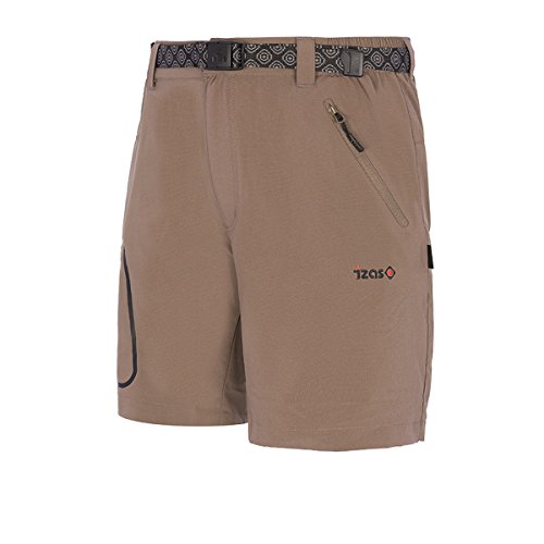 Izas Zalla Pantalones Cortos de Montaña, Mujer, Marrón Camel, XL