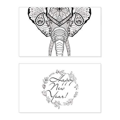 Tarjeta de Año Nuevo de elefante: el regalo perfecto con mensaje conmemorativo de bendición