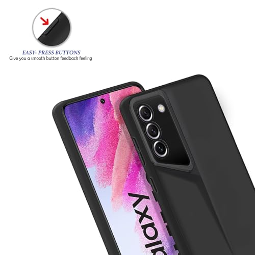 Image of Amazon Brand - Solimo Rubber Ultra-Thin Blade Runner Series Matte Finished Camera Protection Soft Back Cover for Samsung Galaxy S21 FE 5G - Black