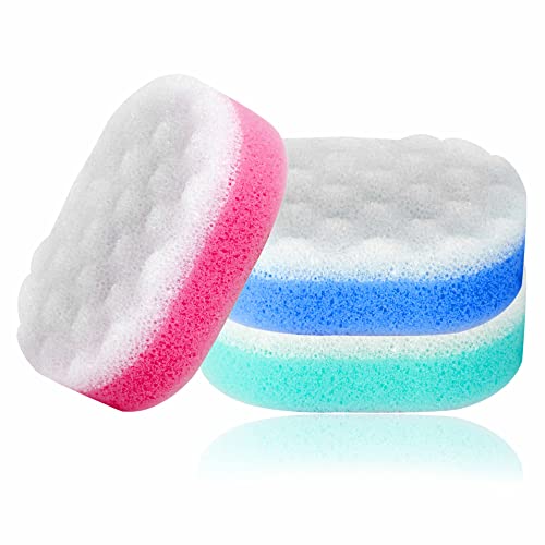 Bath-Sponges-for-Adults-Exfoliating-Bathing-Sponge-Novelty-Soft-Body-Scrubber-for-Kids-Scrubbing-Coral-Relax-Massage-Foam-Cleansing-Double-Sided-Loofah-for-Dry-Delicate-Skin-Multicoloured-3