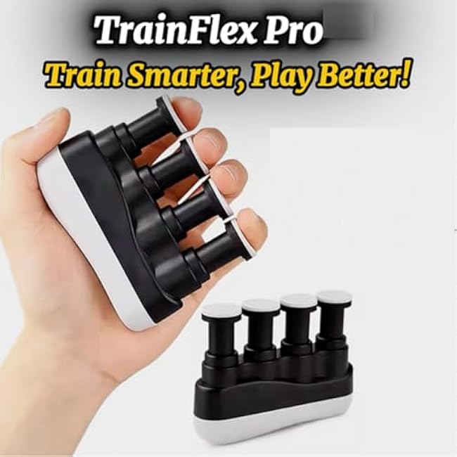 TrainFlex Pro Finger Exerciser ¨C Grip Strength Trainer, Finger Strength Trainer for Grip Strength Training for Finger,Speed, Precision, Dexterity & Recovery, Musicians, Climbers