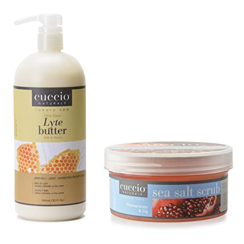 Cuccio Milk and Honey Butter and Pomegranate Fig Scrub Set #TOP25
