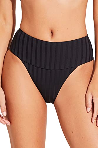 Vitamin A Women's Standard Emmi High-Waist Bottoms, Black Superrib, X-Small #TOP18