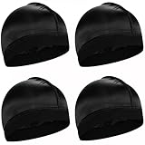 4PCS Silky Stocking Wave Cap for Men, Good Compression Over Durag （Thick Hair Style）