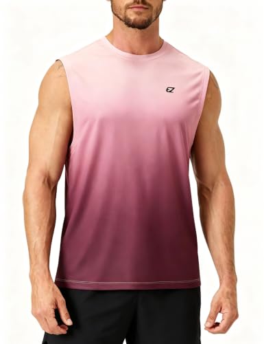 Image of EZRUN Men's Workout Sleeveless Shirts Quick Dry Muscle Swim Shirt Gym Fitness Running Beach Tank Tops
