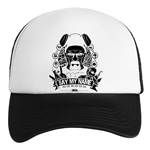 Say My Name Heisenberg Breaking Bad Cooking Gorra Clásica De Béisbol para Niños y Niñas Unisex Ajustable Snapback Baseball Cap Kids
