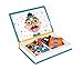 Janod - Magnetibook 83 Pc Magnetic Boy Crazy Face Dress Up Game - Decorating Fridge with Magnetic Letters - Enhances Creativity and Learning - Boosts Self-Confidence - Portable and Easy Storage