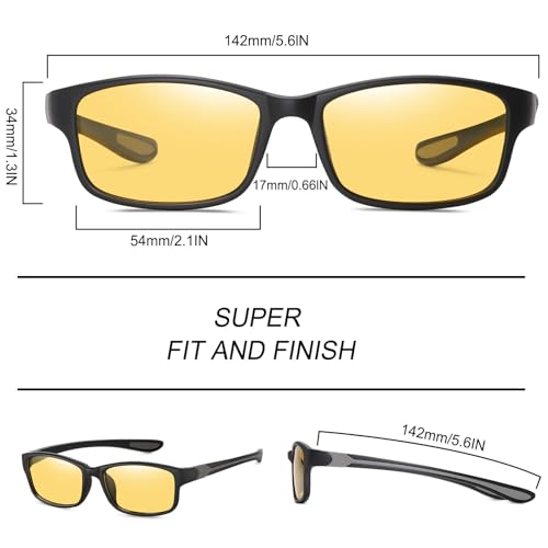 Image of HAOLOTA Polarized Sunglasses Men Women Designer Driving glasses Lightweight UV400 Protection