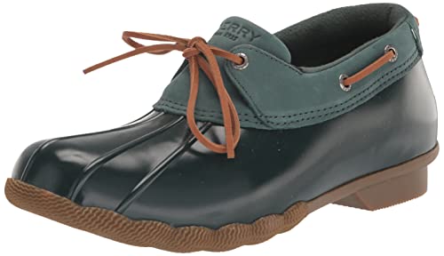 Sperry Women's Saltwater 1-Eye Rain Boot, Green, 7