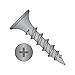 #8 x 1 1/4" Coarse Drywall Screws/Phillips/Bugle Head/Steel/Black Phos (Carton: 2,000 pcs)