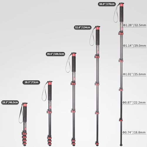 Image of 66.9in /170cm Camera Monopod INNOREL VM80A Aluminum Alloy Portable Compact Lightweight Travel Monopod with Fast Flip Lock for Canon Nikon Sony DSLR Camera Video Camcorder DV Photography Load 33lbs /15kg