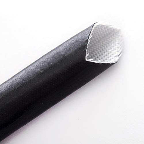 Vidaflex S360 Black Silicone Coated Glass Braid 6mm Bore - 50 Mtrs