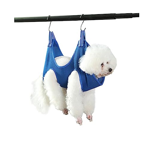Qrity 1 Piece Pet Hammock Harness, Cat Grooming Bag, Pet Grooming Sling Helper with 2 Hooks