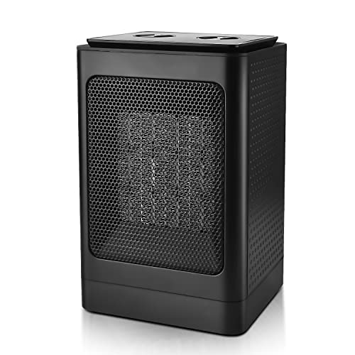 Elektro Heizlüfter Keramik Elektroheizung 1500w/750w Mini Heizgerät mit Kaltstufe und zwei Leistungsstufen, Energiesparend Leise Cover