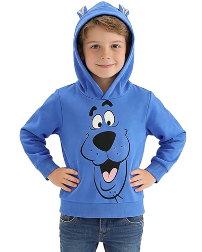 Image of Xumplo Boys Hoodie for Kids Toddler Sweatshirt Long Sleeve Jumpers with Bear Ears Top Pullover (Blue,7 Years)