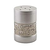 Yair Emanuel Jerusalem Salt Shaker Anodized Aluminum Holy Land Judaica Gift (Silver SAG-4)