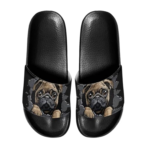 Forchrinse Sunflower Bee Womens Sandals Causal Slide Sandals Lightweight Slip on Shower Slippers House Beach Slides2